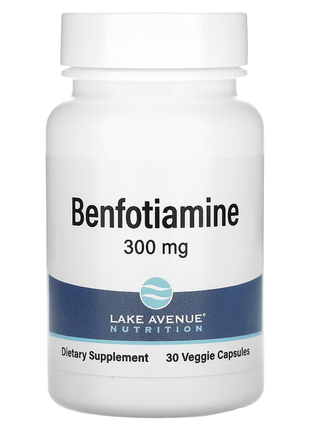 Lake avenue nutrition, бенфотиамин, 300 мг, 30 растительных капсул
