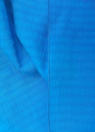 Палантин шарф жіночий синій двосторонній бавовна , подарунок для неї8 фото