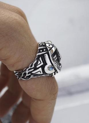 Перстень зі срібла 'aztec' | чоловічий перстень | жіночий перстень | перстень ацтек8 фото