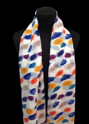 Палантин шарф жіночий різнокольоровий шифоновий двосторонній, подарунок для неї1 фото