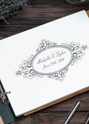 Свадебный скрапбук, свадебный фотоальбом, с уникальным дизайном и именной гравировкой3 фото