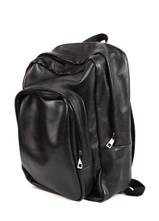 Стильный городской кожаный рюкзак (унисекс)1 фото