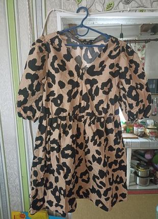 Платье принт леопард размер м