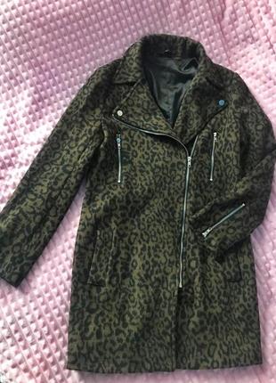 Пальто missguided леопардовое в стиле косухи