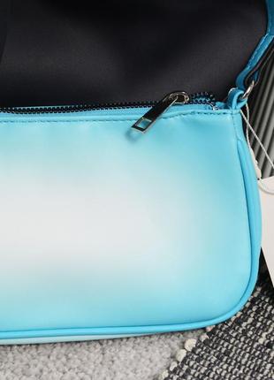 Новая голубая сумка кросс боди с градиентом primark2 фото