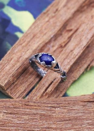 Серебряное кольцо с камнем  лазурит "argo"1 фото