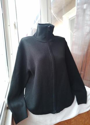 Итальянский шерстяной кардиган бампер большого размера куртка5 фото