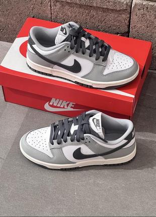 Кроссовки nike dunk low light smoke grey найк данки серые смоки грей2 фото