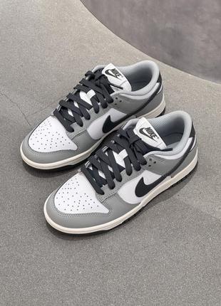 Кроссовки nike dunk low light smoke grey найк данки серые смоки грей5 фото