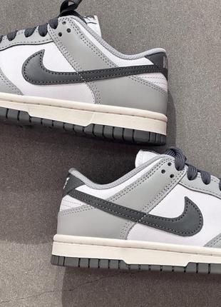 Кроссовки nike dunk low light smoke grey найк данки серые смоки грей9 фото