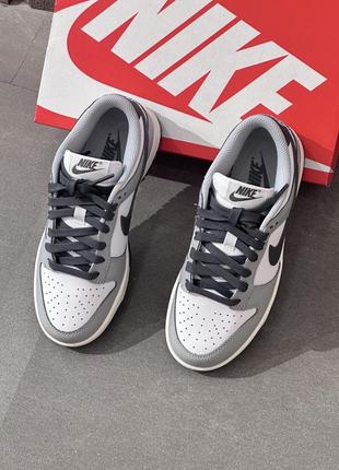 Кроссовки nike dunk low light smoke grey найк данки серые смоки грей8 фото