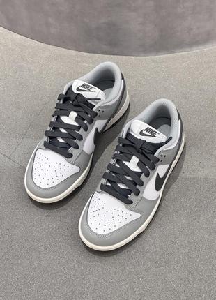 Кроссовки nike dunk low light smoke grey найк данки серые смоки грей6 фото