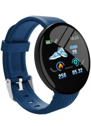 Смарт-часы smart watch шагомер подсчет калорий цветной экран, синий3 фото