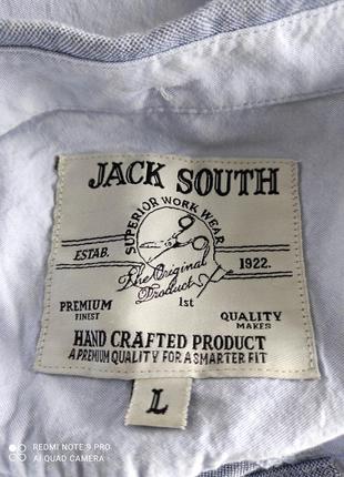 Сорочка бавовна блакитна jack soouth,l,m,42-382 фото