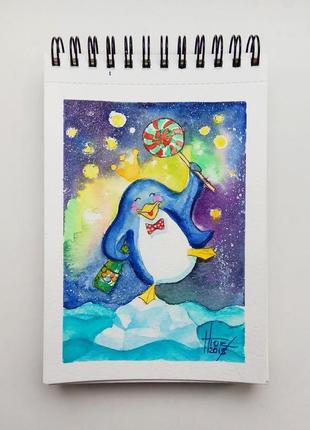 Авторська листівка "королівський пінгвін"1 фото
