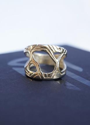 Мужское золотое кольцо (585) "meteor"2 фото