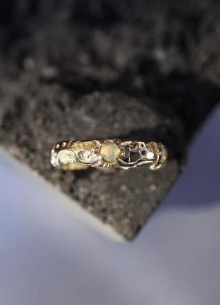 Мужское золотое кольцо (585) "unit"10 фото