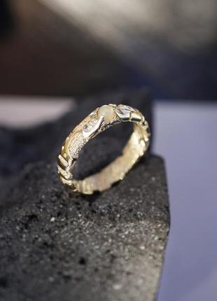 Мужское золотое кольцо (585) "unit"9 фото