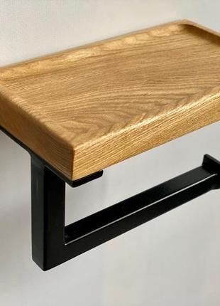 Держатель туалетной бумаги из дерева и металла, оригинальный декор ванной комнаты