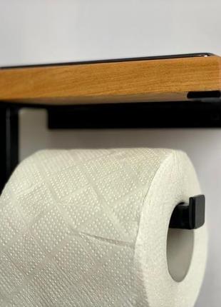 Держатель туалетной бумаги из дерева и металла, оригинальный декор ванной комнаты