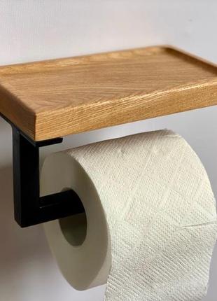 Держатель туалетной бумаги из дерева и металла, оригинальный декор ванной комнаты