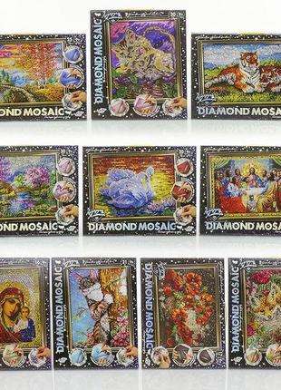 Гр алмазний живопис "diamond mosaic" dm-01-01,02,03,04...10    "danko toys", опис рос. мовою, видається мікс