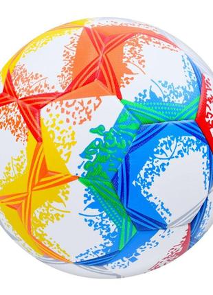 М'яч футбольний розмір5, пу, 400-420г, ламінований, 1колір, в п/е /12/ ms3873  ish