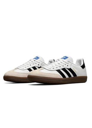 Жіночі кросівки adidas originals samba og white black якість висока багато розмірів зручні6 фото