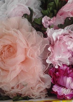 Квіткова ніжність. квіти з тканини1 фото