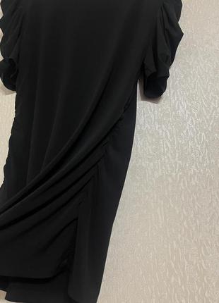 Dkny оригинал блуза топ с объемными рукавами черная р. l4 фото