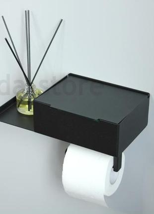 Стильный держатель туалетной бумаги и салфеток из листового металла 28х15х4,5 см9 фото