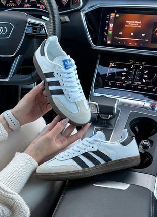 Жіночі кросівки adidas originals samba og white black якість висока багато розмірів зручні4 фото