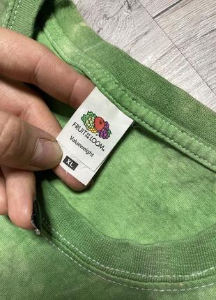 Футболка у принт тай-дай варьонка  дуже великого розміру батал fruits of the loom,xl4 фото