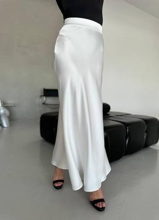 Сатиновая длинная юбка2 фото