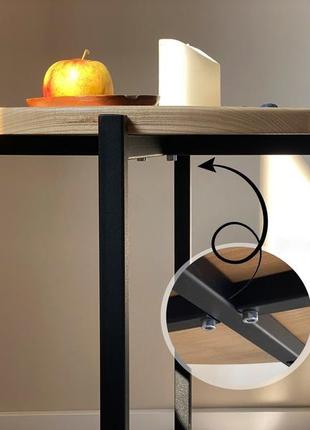 Кофейный столик из металла и дерева в гостиную, декор вашего жилья2 фото