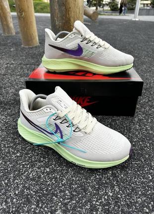 Кросівки nike zoom pegasus 39 (beige-green)7 фото