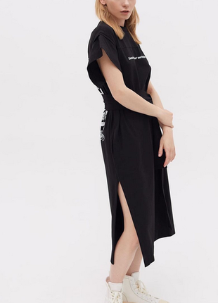 Чорне трикотажне плаття з принтом season1 фото