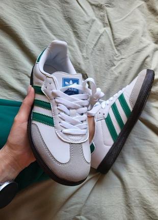 Кросівки adidas samba white green