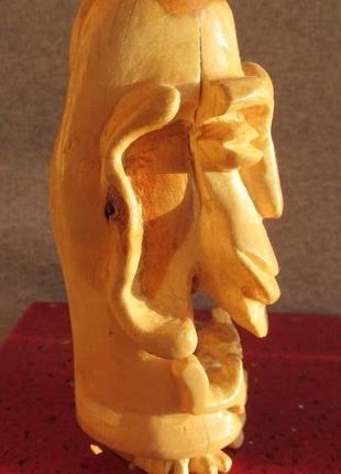 Фигурки из дерева : божок брачного долголетия, тики - индеец: друид;тики - людоед2 фото