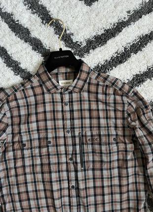 Рубашка в клетку diesel plaid shirt1 фото