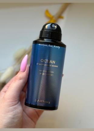 Спрей-дезодорант чоловічий для тіла bath and body works ocean