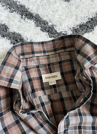 Рубашка в клетку diesel plaid shirt7 фото