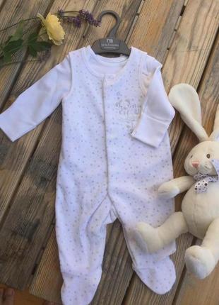 Нарядный велюровый костюмчик mothercare