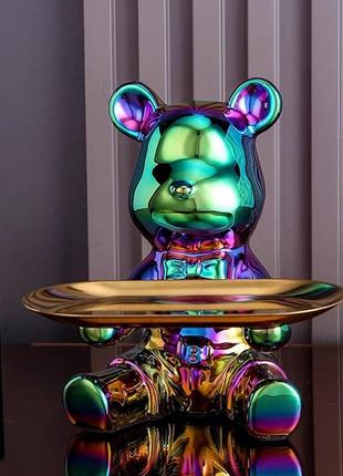 Ключница-органайзер "медведь" разноцветный - копилка для мелочей
