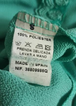 Мятная блуза с пуговицами на спинке испания тифани4 фото