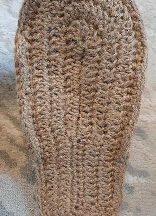 Плетені капці шльопанці з джуту3 фото