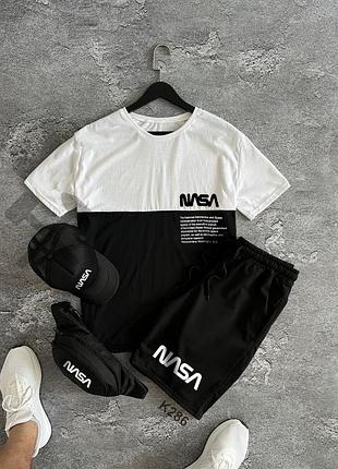 Футболка + шорты, летний спортивный комплект nasa