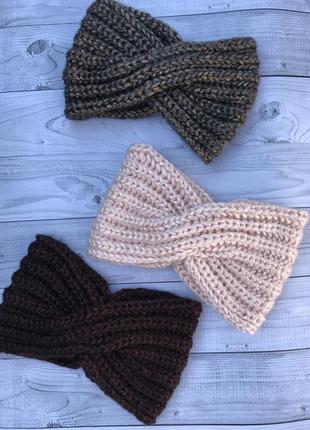 Пов'язка чалма обідок в'язана пов'язка на голову блискуча шімер