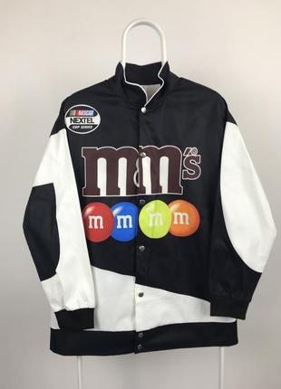 Легкая куртка с крупным принтом m&amp;ms vintage nascar racing moto y2k hypebeast gorpore