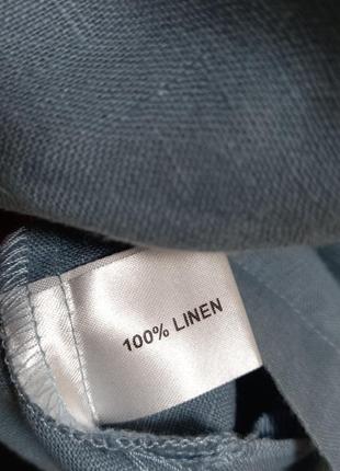 Сорочка, шведка з коротким рукавом лляна 100%льон ,бренд paul berman, легка ,літня.4 фото